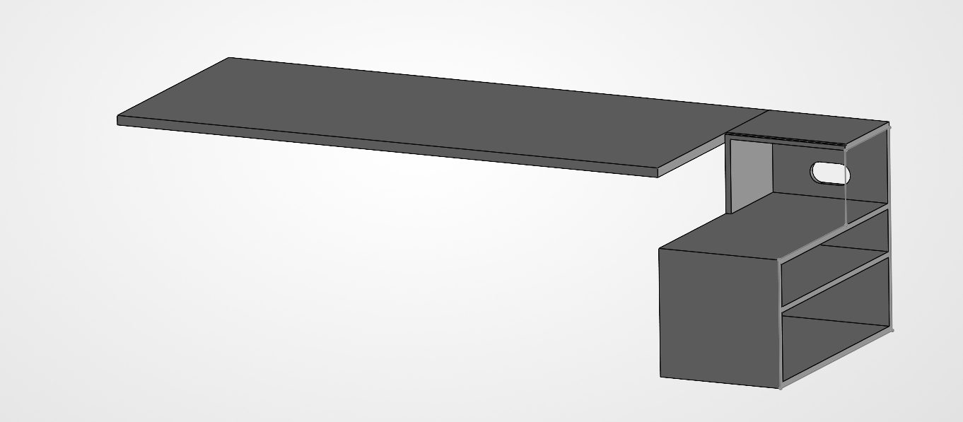 Seconde vue de la modélisation 3D du bureau